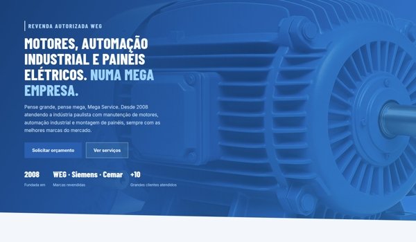 Pr&eacute;via do site Mega Service