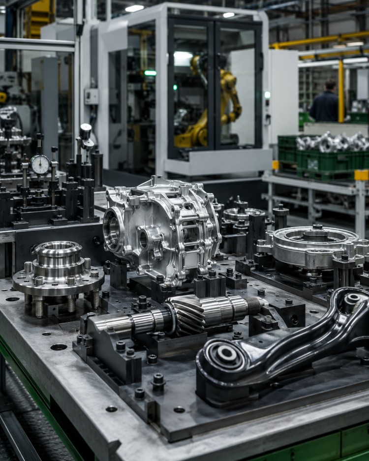 Fabricação industrial de peças automotivas para carros e caminhões